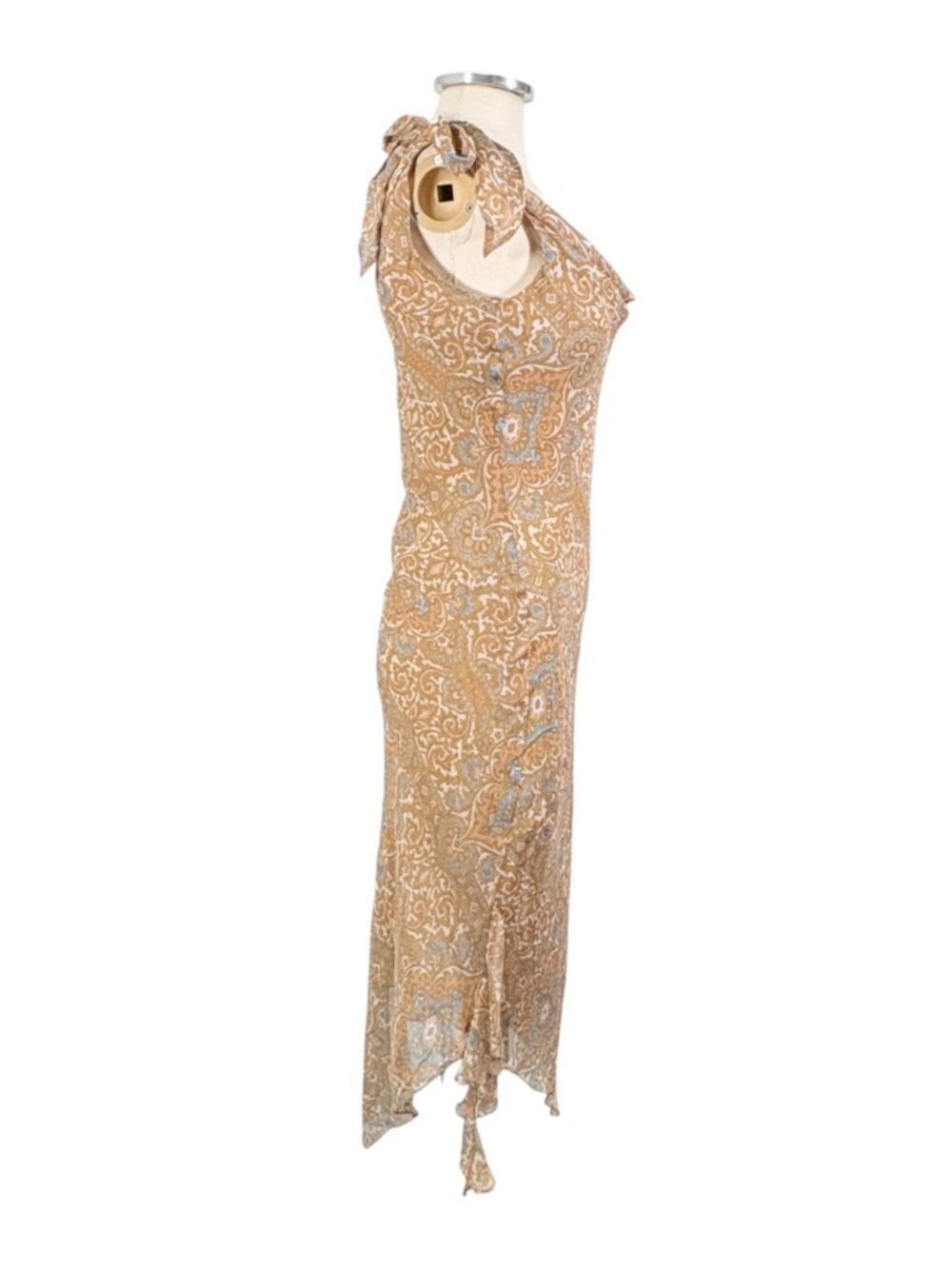 REDUX Y2k Euro Style Silk handkerchief Midi Dress Size 4 NEW - Picture 3 of 11